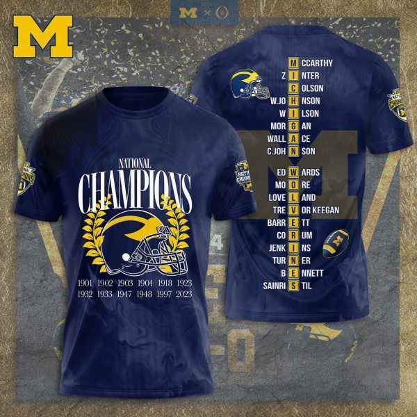 Michigan Wolverines Football 3D Apparel - TANTN 4216