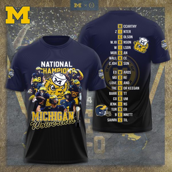 Michigan Wolverines Football 3D Apparel - TANTN 4292