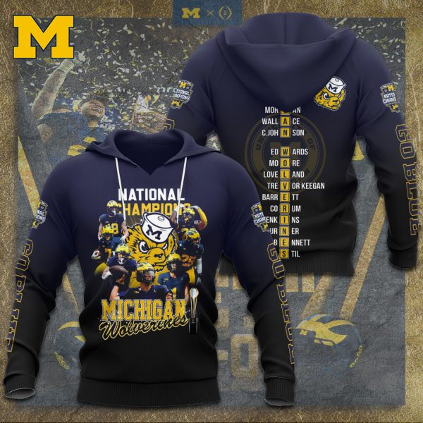 Michigan Wolverines Football 3D Apparel - TANTN 4292