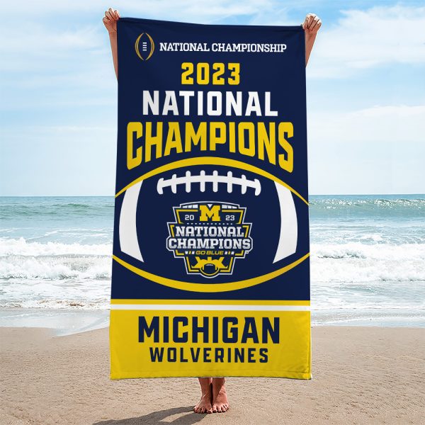 Michigan Wolverines Football Rectangle Beach Towel - TANTN 4152