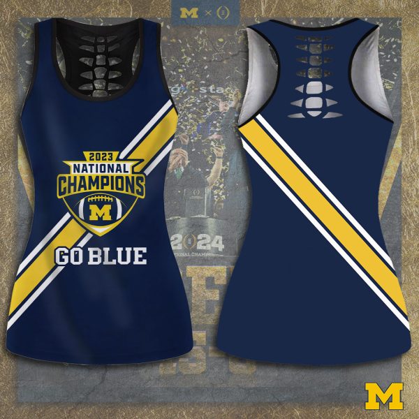 Michigan Wolverines Football Hollow Tank Top Leggings - TANTN 4202