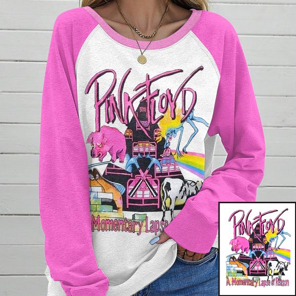 Pink Floyd Round Neck Raglan Sleeve Sweatshirt – MAITM 5640