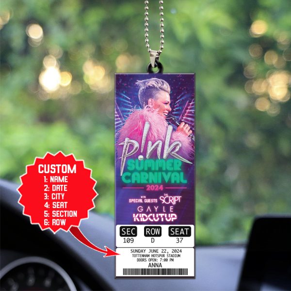 Personalized P!nk Custom Shape 2-sided Acrylic Car Ornament - HOATT 4249