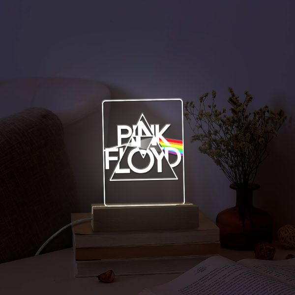 Pink Floyd Led Light with Wooden Base (7 Colors) - HOATT 4262