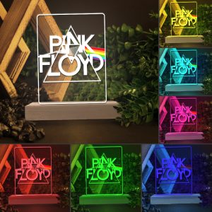 Pink Floyd Led Light with Wooden Base (7 Colors) - HOATT 4262