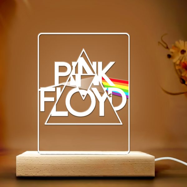 Pink Floyd Led Light with Wooden Base (7 Colors) - HOATT 4262