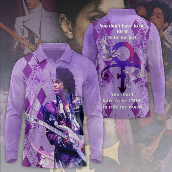 Prince 3D Long Sleeve Polo Shirt - VANDH 2265.1