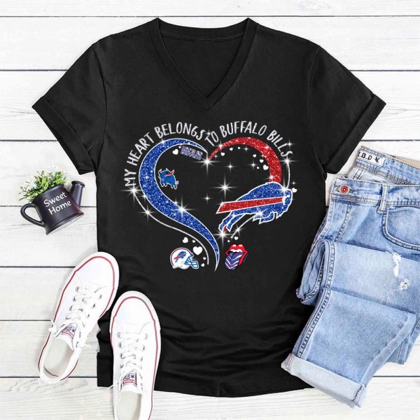 Buffalo Bills 3D Women’s V-neck T-Shirt - TANTN 4239