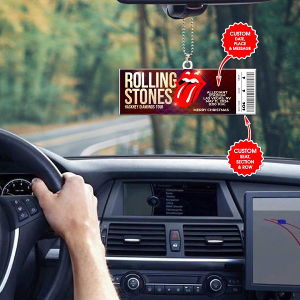 Personalized The Rolling Stones Custom Shape 1-sided Acrylic Car Ornament - MAITM 5627