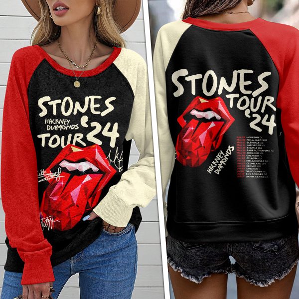 The Rolling Stones Round Neck Raglan Sleeve Sweatshirt – MAITM 5630