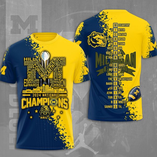 Michigan Wolverines Football 3D Apparel - NGHIAVT 1331