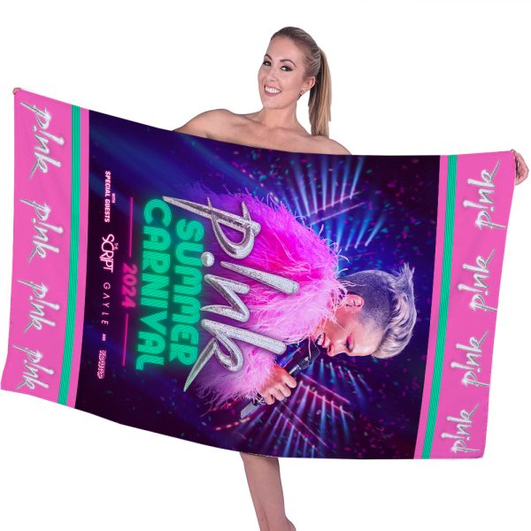 P!nk Rectangle Beach Towel - MAITM 5799