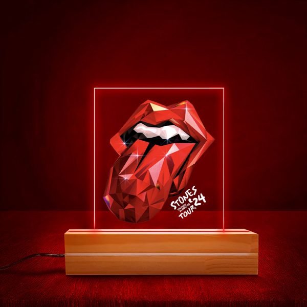 The Rolling Stones Led Light with Wooden Base (7 Colors) - MAITM 5901