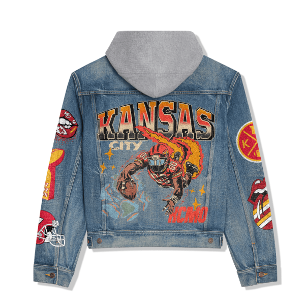 Kansas City Chiefs Women's Denim Hood Jacket - ANHNV 3753