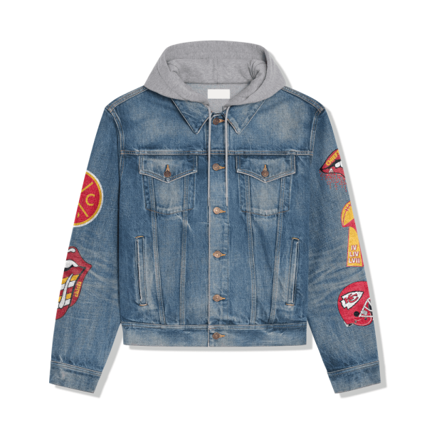 Kansas City Chiefs Women's Denim Hood Jacket - ANHNV 3753