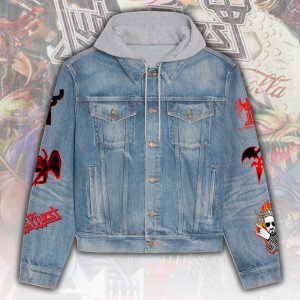 Judas Priest Women's Denim Hood Jacket - ANHNV 3776