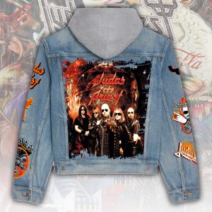 Judas Priest Women's Denim Hood Jacket - ANHNV 3778