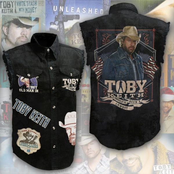 Toby Keith 3D Lightweight Sleeveless Denim Shirt - ANHNV 3782