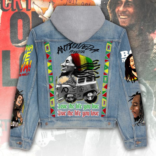 Bob Marley Women's Denim Hood Jacket - ANHNV 3792