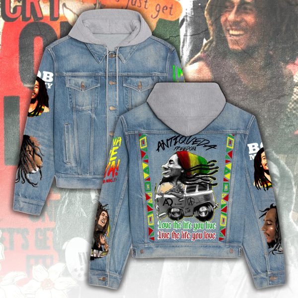 Bob Marley Women's Denim Hood Jacket - ANHNV 3792