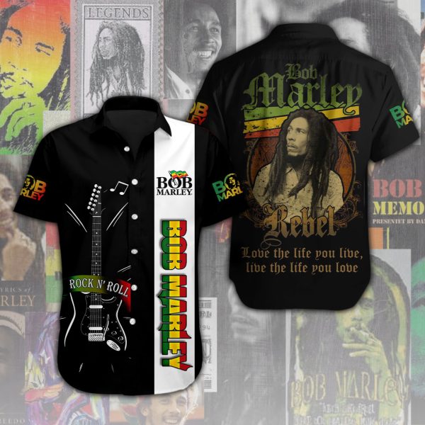 Bob Marley Short Sleeve Dress Shirt - ANHNV 3795