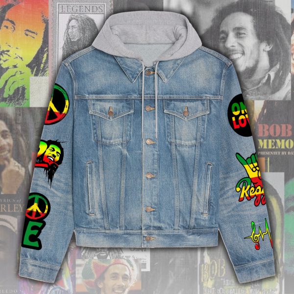 Bob Marley Women's Denim Hood Jacket - ANHNV 3800