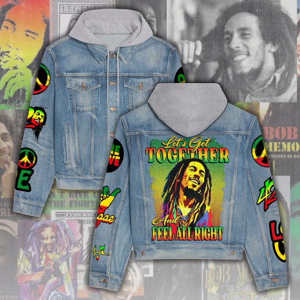 Bob Marley Women's Denim Hood Jacket - ANHNV 3800