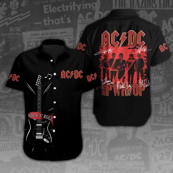 AC/DC Short Sleeve Dress Shirt - ANHNV 3809