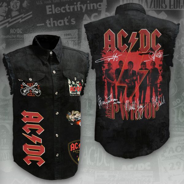 AC/DC 3D Lightweight Sleeveless Denim Shirt - ANHNV 3818