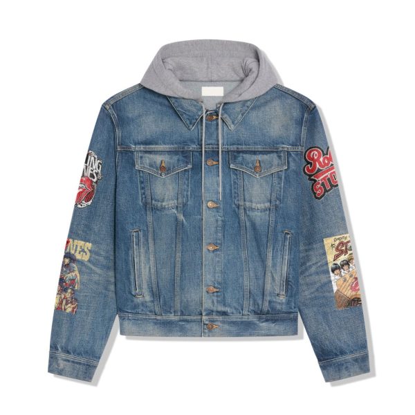 The Rolling Stones Women's Denim Hood Jacket - ANHNV 3828