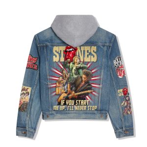 The Rolling Stones Women's Denim Hood Jacket - ANHNV 3828