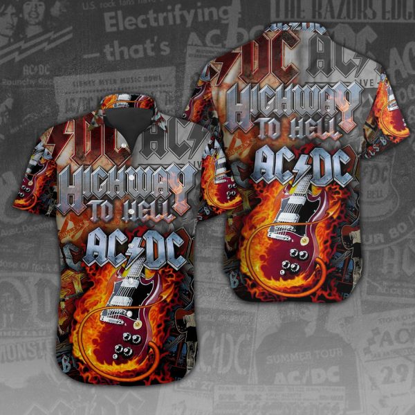 AC/DC Short Sleeve Dress Shirt - ANHNV 3835