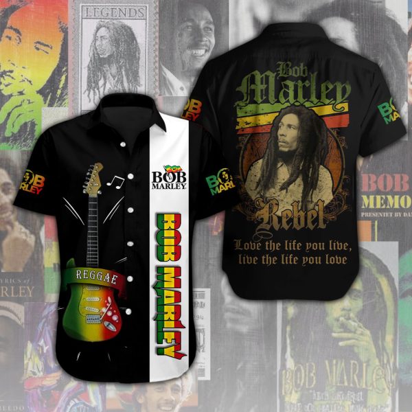 Bob Marley Short Sleeve Dress Shirt - ANHNV 3839