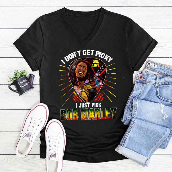 Bob Marley 3D Women’s V-neck T-Shirt - TANTN 4733.2