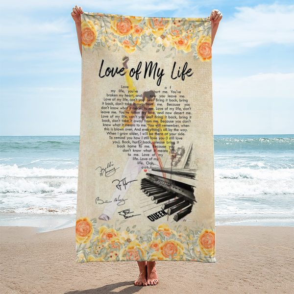 Freddie Mercury Rectangle Beach Towel - MAITM 5907