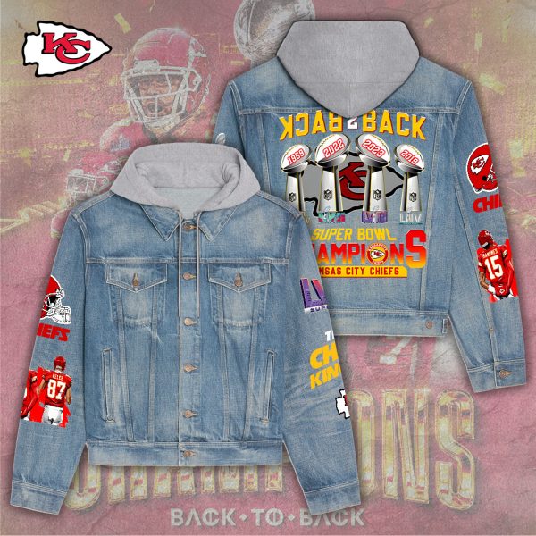 Kansas City Chiefs Women's Denim Hood Jacket - TANTN 4555