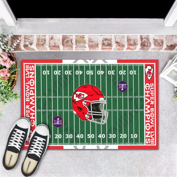 Kansas City Chiefs Rubber Base Doormat - TANTN 4699