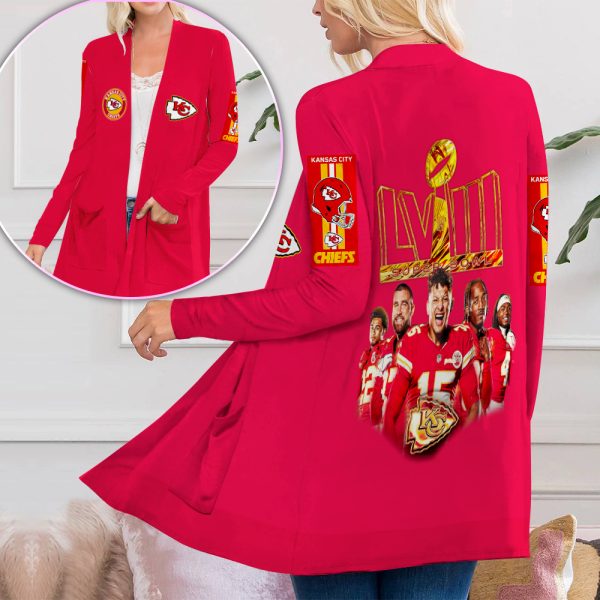 Kansas City Chiefs Women’s Patch Pocket Cardigan – HOATT 4295