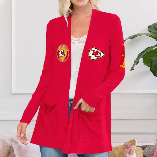 Kansas City Chiefs Women’s Patch Pocket Cardigan – HOATT 4295