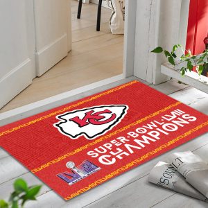 Kansas City Chiefs Rubber Base Doormat - TANTN 4697