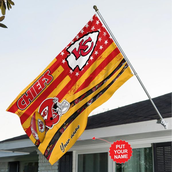 Personalized Kansas City Chiefs 3D House Flag - TANTN 4420