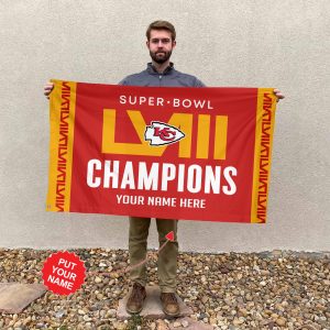 Personalized Kansas City Chiefs 3D House Flag - TANTN 4469