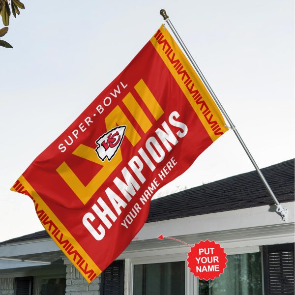 Personalized Kansas City Chiefs 3D House Flag - TANTN 4469