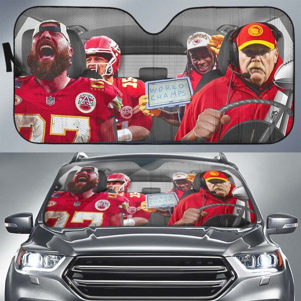 Kansas City Chiefs Auto Sun Shade - TANTN 4739