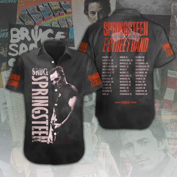 Bruce Springsteen Short Sleeve Dress Shirt - NGHIAVT 1441