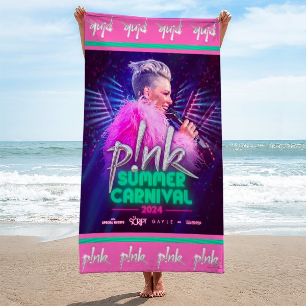 P!nk Rectangle Beach Towel - MAITM 5799