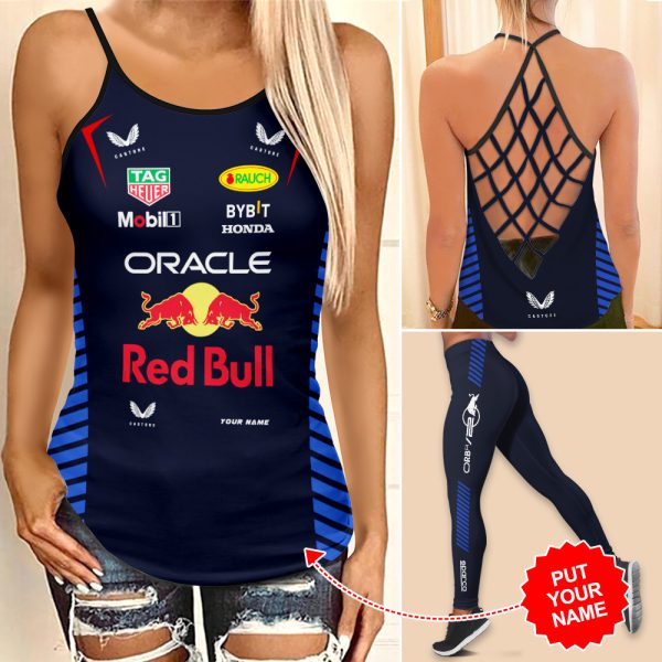 Personalized Red Bull Racing F1 Criss-Cross Leggings - TANTN 4717