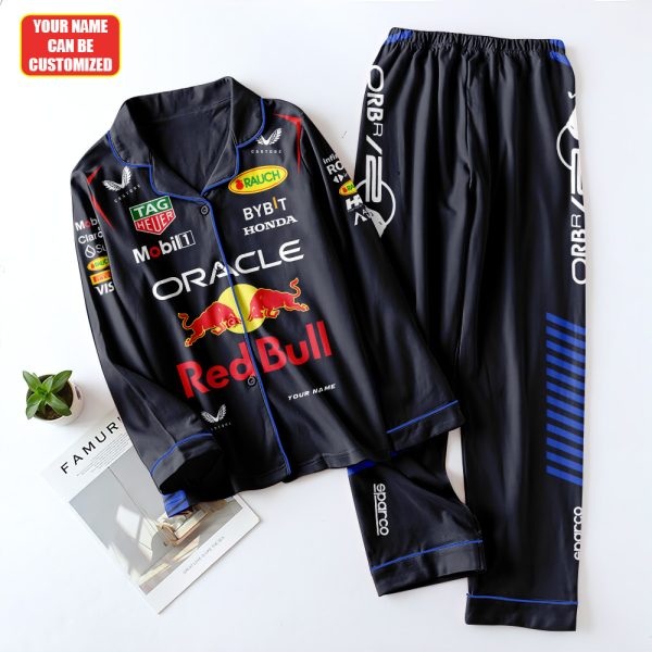 Personalized Red Bull Racing F1 Button Down Pajamas Set – TANTN 4715