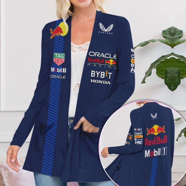 Red Bull Racing F1 Women’s Patch Pocket Cardigan – HOATT 4332