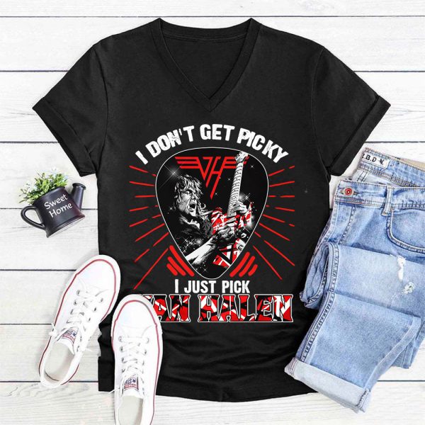 Eddie Van Halen 3D Women’s V-neck T-Shirt - TANTN 4732.2